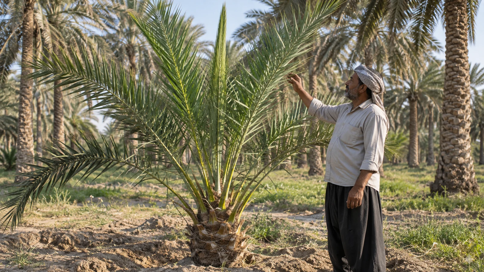 علت رشد نکردن نخل خرما؛ آب، ریشه یا نیاز غذایی؟