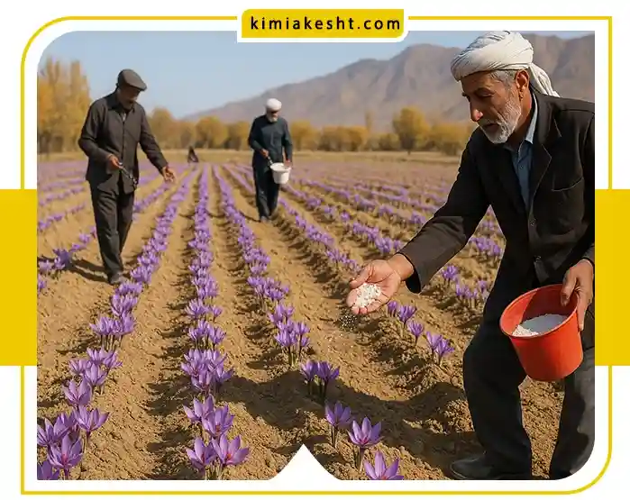 خرید و طریقه مصرف کود فسفات در زعفران