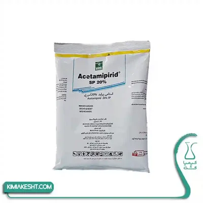 پاکت سفید Acetamipirid SP 20% هکتاش با نوشته فارسی
