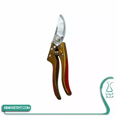 قیچی هرس فیدا چین طلایی قرمز قیچی باغبانی FIDA چین با تیغه نقره ای و دسته طلایی قرمز