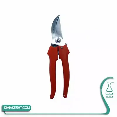 قیچی هرس کورال B3 چین دسته قرمز قیچی باغبانی CORAL B3 با تیغه نقره ای و دسته های قرمز