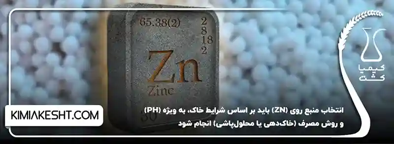 انواع کود روی (Zn) مناسب برای زعفران