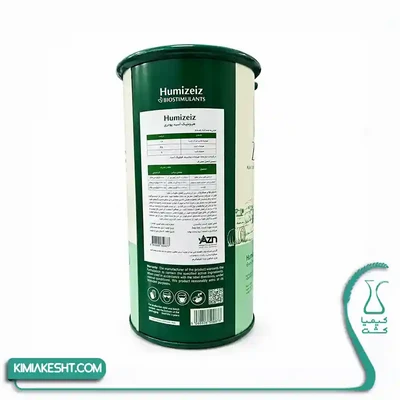 هیومیک اسید زایز تصویر پشت محصول