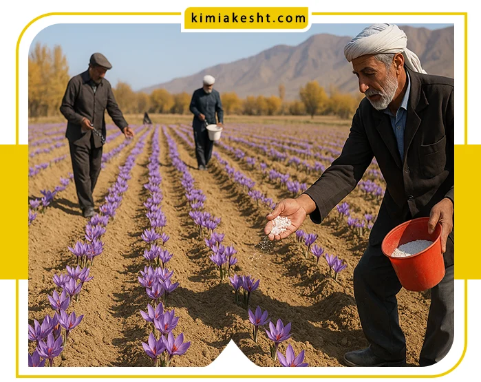 کود فسفر برای زعفران