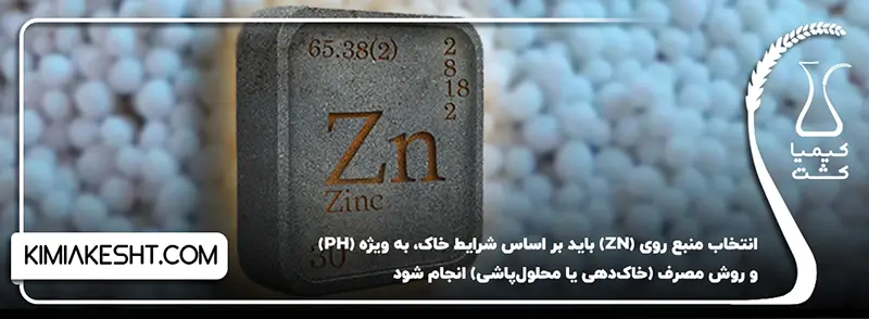 انواع کود روی (Zn) مناسب برای زعفران